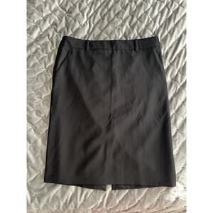 Gucci Uniform Size 42 Black Wool Pencil Skirt Made In Bulgaria Hanger & Bag